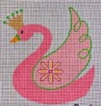 FA107 Princess Swan - Pink  5x5.25 EyeCandy Needleart