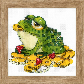 RL1704 Riolis Cross Stitch Kit For Prosperity 5" x 5" ; White Aida ; 14ct 