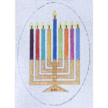 HO2091 Hanukkah 5" Oval, 18 Mesh Raymond Crawford Designs