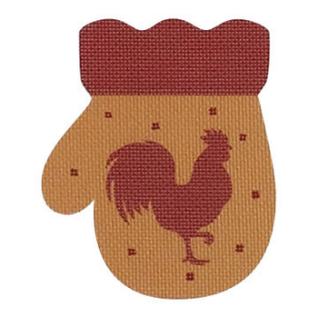 MT05 French Country Rooster, Rd/ 3.75 x  4.5  18 Mesh Pepperberry Designs