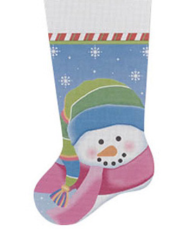 STK10 Snowgirl Stocking  10 x 19 13 Mesh Pepperberry Designs