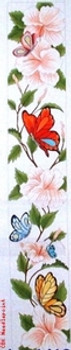 BP-1410 Butterfly and Hibiscus Mesh 13 36" x 6" Bettieray Designs 