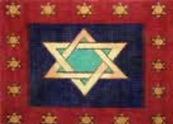 GS1249 Aqua Star Tallit  MAGIC NEEDLE, INC. 