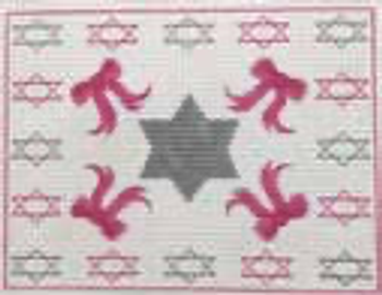 GS1271p Stars and Bows Tallit pink  MAGIC NEEDLE, INC. 