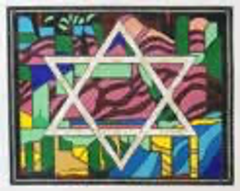 GS393 Stained Glass Star tallit MAGIC NEEDLE, INC. 