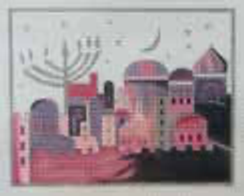 GS914 Spirit of Jerusalem tallit pink MAGIC NEEDLE, INC. 