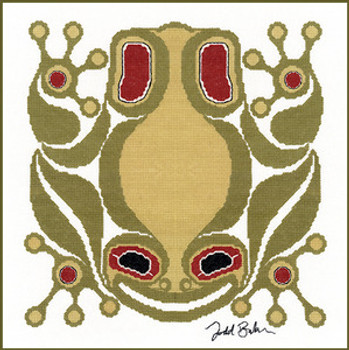 Squamish Frog 150w x 152h by Stitching Studio, The From the Artwork of Todd Jason Baker 13-2695