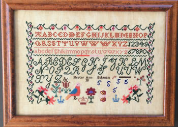 Hester Ann Eckman c.1835 123h x 191w by Queenstown Sampler Designs 20-1356 YT