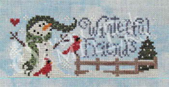 Winterful Friends 84 x 34 by Silver Creek Samplers 20-1628 YT