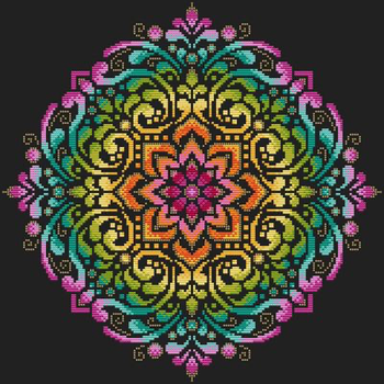 Rainbow Mandala Full  165w x 165h Shannon Christine Designs SCD-RMANFULL