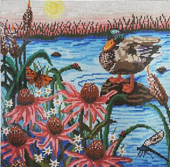 JT108	  Peaceful Day		    11 x 11 13 Mesh  Birds Of A Feather