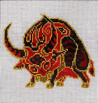 BP-76 Chinese Zodiac - Ox 5x5 18 Mesh BP Designs