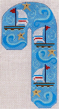 CH-507 Sailing Candy Cane 27⁄8x51⁄2  18 Mesh CH Designs