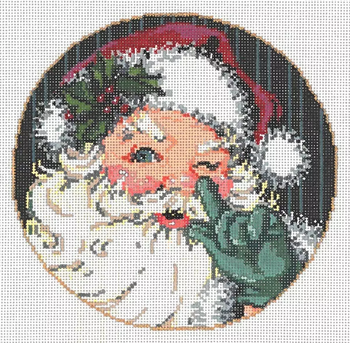 Winking Santa 18ct  6″ diameter Once In A Blue Moon By Sandra Gilmore 18-1225