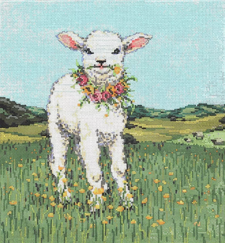 Lambie Pie Lamb 9.5 x 10.5 18ct Once In A Blue Moon By Sandra Gilmore 18-1220