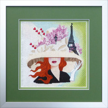 4915 April in Paris 10" x 10" 18 Mesh Leigh Designs Canvas Only Inquire If Stitch Guide Is Available