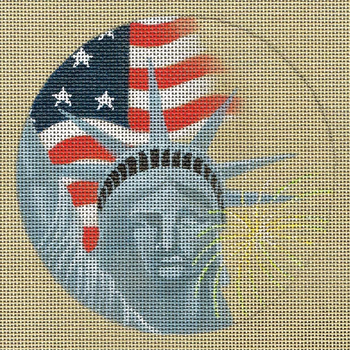 7803 Independence Day 5”R 18 Mesh Leigh Designs Canvas Only Inquire If Stitch Guide Is Available