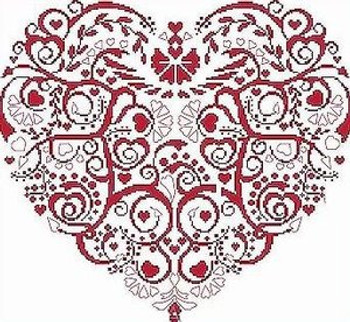 AAN153 Garden Heart Alessandra Adelaide Needleworks Counted Cross Stitch Pattern