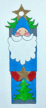 MH1936 Golden Thread Santa 2.5 x 7.5 18 Mesh Mile High Princess Designs