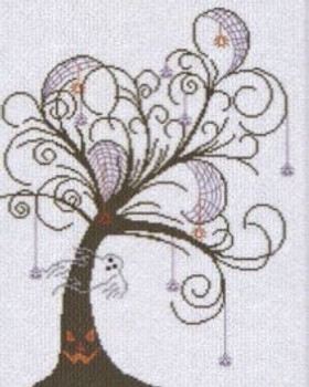 AAN161 Halloween Tree Alessandra Adelaide Needleworks Counted Cross Stitch  Pattern