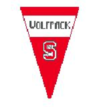 PE121 NC State Pennant 4 x 6 Kathy Schenkel Designs