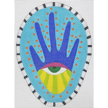 ZE648 Blue Dot Hand 4″ x 5.5″ 18 Mesh Zecca