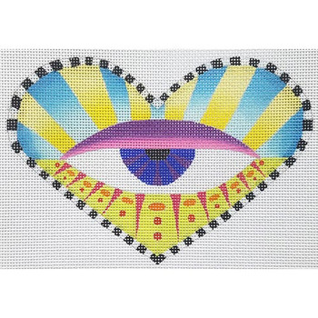 ZE647 Eye Heart 6″ x 4″ 18 Mesh Zecca