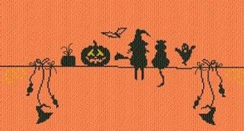 AAN168 Waiting For Halloween Alessandra Adelaide Needleworks Counted Cross Stitch Pattern