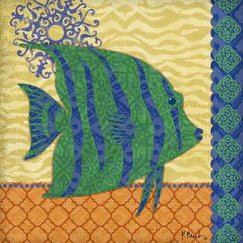 PB13569 Sanctuary IV Fish 8x8 18 Mesh Paul Brent The Collection Designs