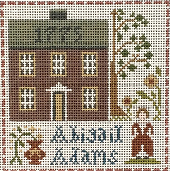 EWE-622 Abigail Adams©Little House Neeleworks 5 3/8 x 5 1/2 13 Mesh Ewe And Eye Ewe 