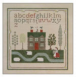 08 The Drawn Thread The Brown Ranch Sampler 8 x 8 inches 18 Mesh Egg Shell