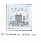 08 The Drawn Thread The Brown Ranch Sampler 8 x 8 inches 18 Mesh Egg Shell