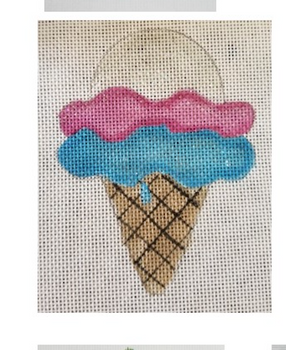 CANM27	Ice Cream Cone	18 Mesh CANVAS COOKIE Cheryl Schaeffer And Annie Lee Designs