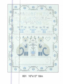 001 Two Cats Sampler  Mesh Holly Hill