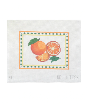 Hello Tess Designs HT43 Oranges​ 8.5”W x 6”H 13 mesh