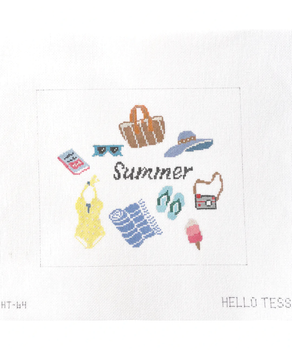 Hello Tess Designs HT64 Seasons-Summer 8.25”W x 7.25”H 18 mesh