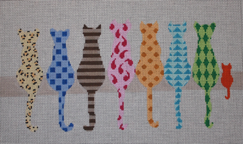 ASIT076	Cat party	15X9	13 Mesh A Stitch In Time