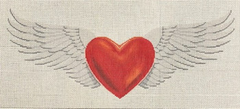 ASIT399	Winged Heart	8X18 13 Mesh A Stitch In Time