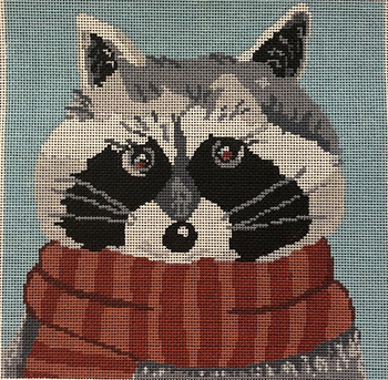 ASIT307 Raccoon 10X10  13 Mesh A Stitch In Time
