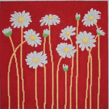 ASIT055	Daisies on Red		8X8	18 Mesh A Stitch In Time
