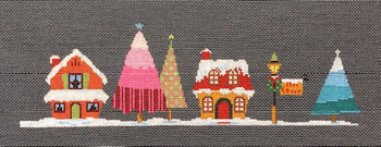 ASIT202e Coral House Pink Tree 12X3.5	18 Mesh A Stitch In Time
