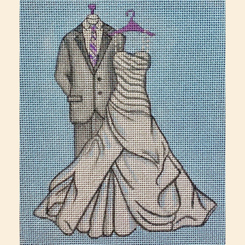 4211 BRIDE & GROOMS OUTFITS 7.5 x 8.5 13 Mesh Alice Peterson Designs