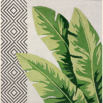 AP4230! PALM GEOMETRIC - LARGE PALM 14 x 14 13 Mesh Alice Peterson Designs