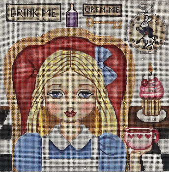 GEP333 Alice in Wonderland Portrait 8x8 18 Mesh Gayla Elliott