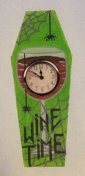 CCA4 Wine Time Clock Not Included Cheryl Schaeffer And Annie Lee Designs 13 Mesh Coffin Clock