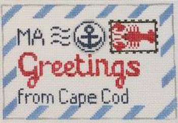 RD 196 Cape Cod Mini Letter 18M  Rachel Donley Needlepoint Designs