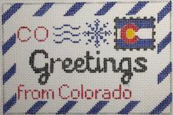 RD 263 Colorado Mini Letter 18M 3.5"x5.5" Rachel Donley Needlepoint Designs