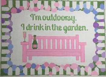 RD 241 Im outdoorsy...GARDEN Mesh Rachel Donley Needlepoint Designs