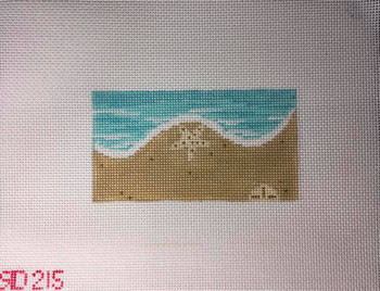 RD 215 Shoreline w/ Starfish 18 Mesh Rachel Donley Needlepoint Designs