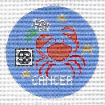 Zodiac Cancer 3.75 x 3.75 18 Mesh Doolittle Stitchery RZ107
